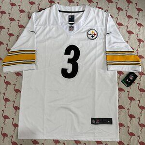 Nike White Jersey #3 Pittsburgh Steelers Wilson